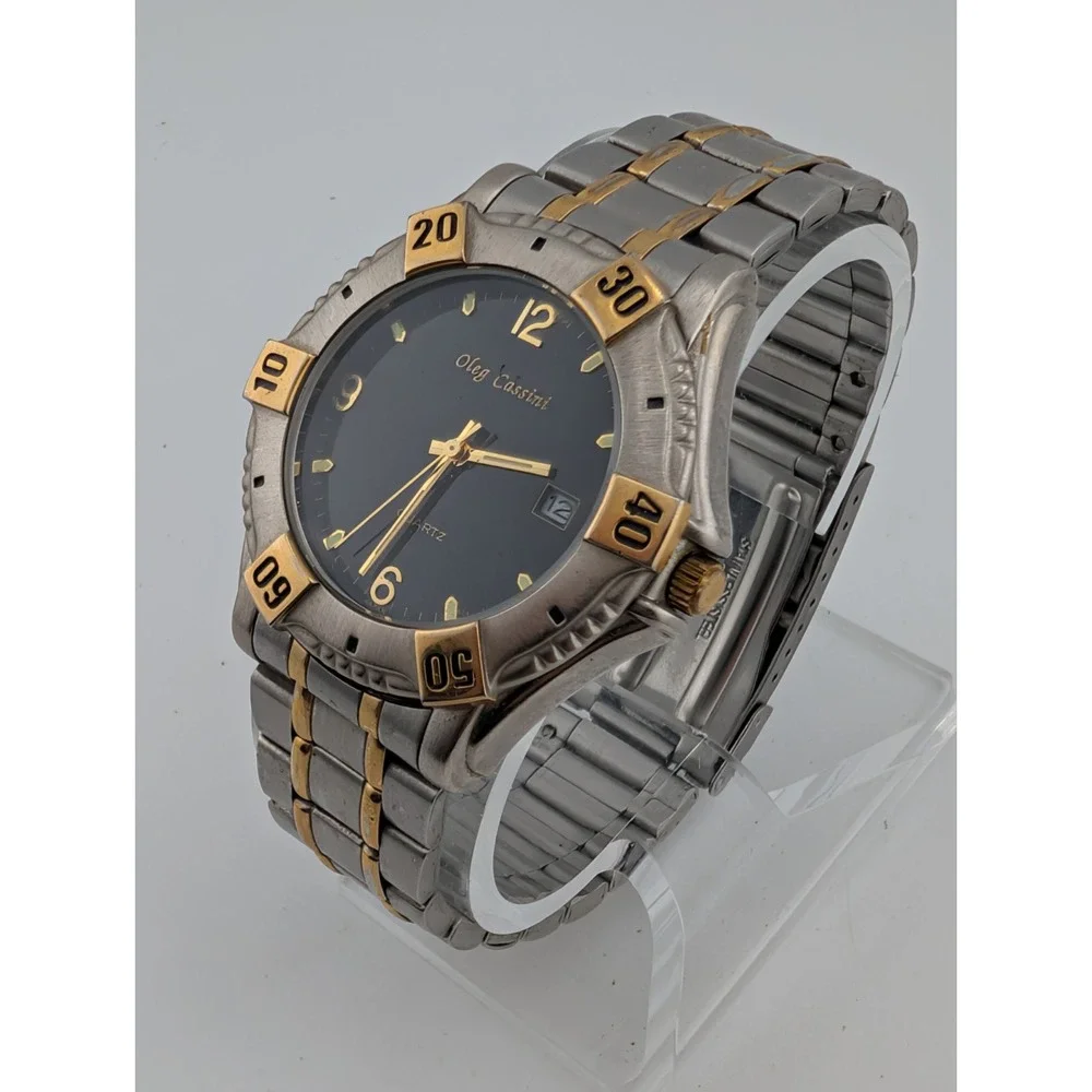 Oleg Cassini Men's Watch 38mm Case Two Tone 7.5